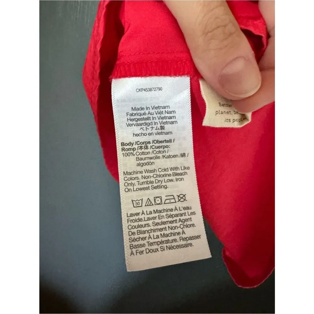 Madewell Poplin Crewneck Bubble-sleeve Mini Dress sz 4